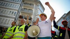 Concentración de los trabajadores de Alcoa en Lugo