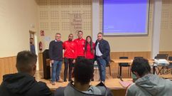 Iniciativa de los �rbitros ourensanos en el IES Chamoso Lamas