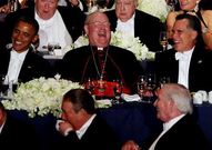 Obama y Romney, con el cardenal de Nueva York.