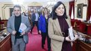 La popular Elena Candia, a su llegada al pleno de febrero