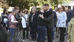 Homenaje a los cinco mineros fallecidos en accidente en la mina de Cerredo, el pasado a�o, este martes en Villablino