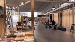 Montaje del Culturgal en el Pazo da Cultura de Pontevedra