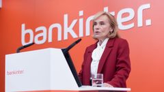 La consejera delegada de Bankinter, Gloria Ortiz, durante la presentaci�n de los resultados del 2025