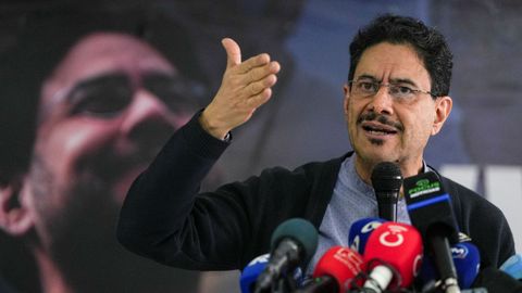 El candidato del Pacto Hist�rico, el izquierdista Iv�n Cepeda, en Bogot�