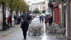 Zona de Cuatro Calles en Ribadeo, donde se concentran muchos negocios