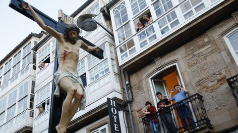Procesin de la Cofrada del Santsimo Cristo de la Paciencia, en Santiago