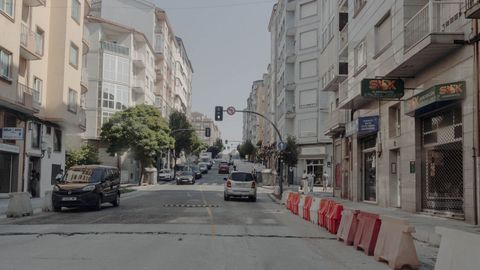Cortes en las calles de Ourense por las obras de mejora del pavimento