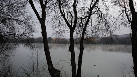 Niebla en la laguna de Mina Mercedes, un episodio que se repetir estos das en Galicia