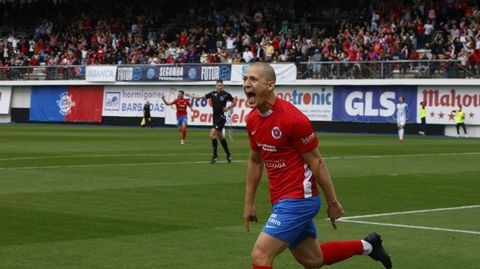 La alegr�a celebrando un gol.