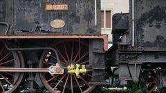 Estado actual de la locomotora de A Ponte.