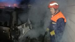 Voluntarios de Protecci�n Civil apagaron el fuego, la madrugada del s�bado al domingo en O Floreal