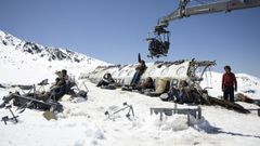 Imagen de archivo del rodaje de la pel�cula �La sociedad de la nieve�