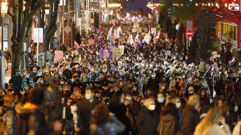 Miles de personas participaron en la manifestacin de la ciudad olvica.