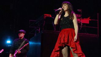 Juan Aguirre y Eva Amaral, al inicio de su concierto en A Coru�a