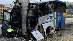 As� fue el brutal accidente de un autob�s� en Avil�s