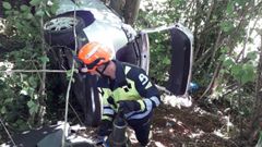 Accidente de tr�fico en Belmonte