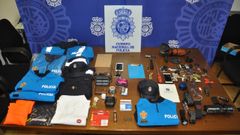 Prendas y objetos intervenidos por la Polic�a