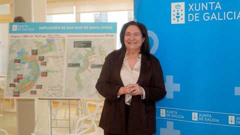 Ana Ortiz, delegada de la Xunta  en Vigo, hace balance de viviendas construidas 
