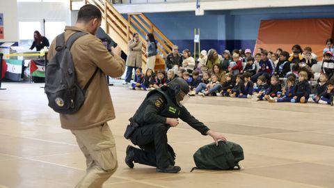 Espectacular despliegue de la Guardia Civil en Pontedeume. 