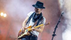 Pablo Benegas, durante uno de los conciertos de La Oreja de Van Gogh