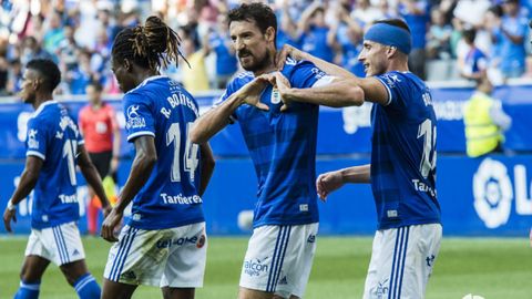 Boateng, Toch y Bolao celebrando el 1-0