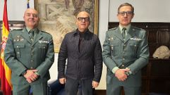 Rafael Lpez Pinal, jefe de la comandancia de la Guarda Civil en Ourense; Jos Manuel Baltar, presidente de la Diputacion de Ourense; y Benito Fernndez Santamarina, Comandante de la Guardia Civil en Ourense.