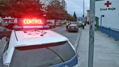 Control de la Polic�a Local de Lugo en la avenida de Madrid.