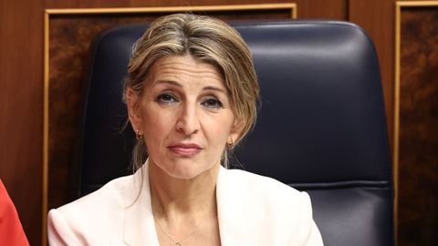 La vicepresidenta segunda del Gobierno, Yolanda D�a, este mi�rcoles en el Pleno del Congreso.