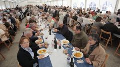 Comida de jubilados celebrada por el Concello en 2024