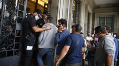 Trabajadores de Ence Pontevedra en la Subdelegaci�n del Gobierno