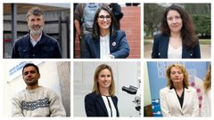 En la fila de arriba, de izquierda a derecha: Juan D�az Villosala, Rosa Crujeiras y Alicia Villalba S�nchez. Abajo, en el mismo orden: Xos� Ant�n Freire, Maite Flores y Dulce Mar�a Garc�a Mella