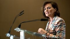 La vicepresidenta primera del Gobierno, Carmen Calvo