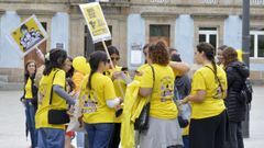 Integrantes de la protesta