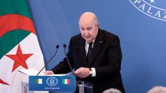 El presidente de Argelia, Abdelmadjid Tebboune, durante un viaje a Roma en julio.