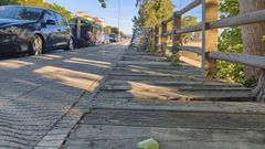 La estructura de madera muestra un elevado grado de deterioro