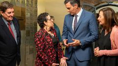 Luis Garc�a Montero, Rosario �lvarez, Pedro S�nchez e Francina Armengol, este luns, na Caja de las Letras.