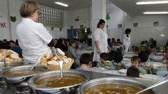 Imagen de un curso anterior del comedor del Ceip Santa Rita de Galdo en Viveiro