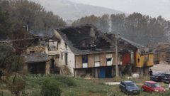 Vista de Alixo, en O Barco de Valdeorras, tras el incendio