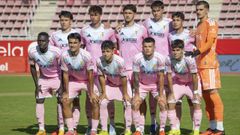 El once titular del Oviedo Vetusta en el duelo contra el Compostela disputado en el estadio Vero Boquete