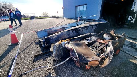 El fuego provoc� m�ltiples da�os materiales en el proyecto de UVigo MotorSport.