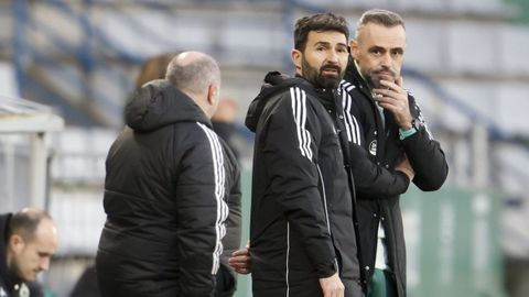 Guillermo y El�as en A Malata en el partido frente al Arenteiro.