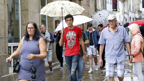 A pesar de la lluvia de origen tropical ayer las temperaturas fueron altas en Galicia