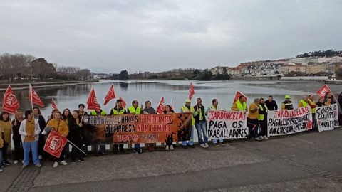 Protesta de Jardincelas a principios del 2024 en O Burgo.