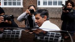 El exministro de Economa britnico Rishi Sunak este domingo en Londres