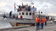 El primer barco del Convoy Nuestra Am�rica lleg� este martes a La Habana.