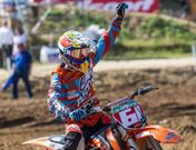 Jorge Prado, durante una carrera de la pasada temporada con una moto de 125 c.c..