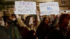 Concentraci�n en O Toural�en protesta por la pol�tica de la UE con los refugiados