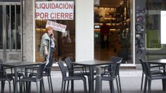 Imagen de un establecimiento del Ensanche compostelano, en septiembre del 2024