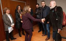 Mato con Su�rez, Ana Mart�nez, el arquitecto municipal de Ribadeo y t�cnicos que redactan el plan.