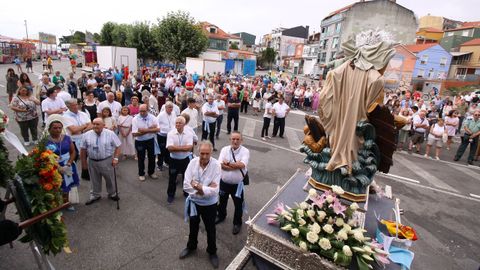 Imágenes de la procesión marítima de la Virxe do Carme en Santiago de Lampón